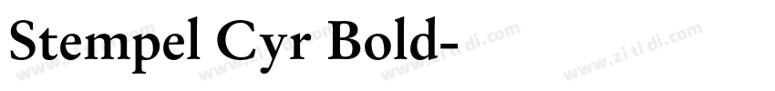 Stempel Cyr Bold字体转换